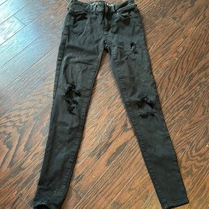 American Eagle black straight leg jeans size 00 never worn